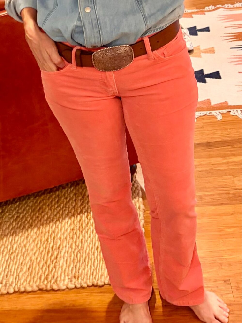 Coral Pink Pinwheel Flare Cords